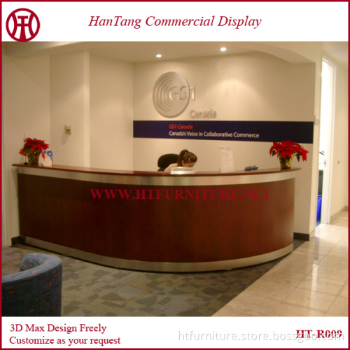 Wholesale cheap glossy round curved shop counter